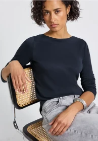 Street One Basic Shirt langarm deep blue (Damen)