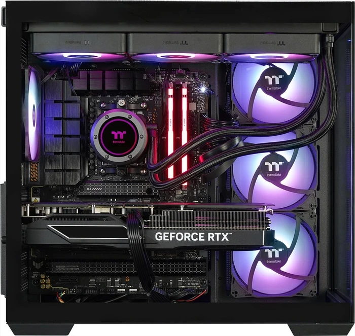 Thermaltake Black Gaming, Black, Ryzen 7 7800X3D, 32GB RAM, 2TB SSD, GeForce RTX 5070 Ti
