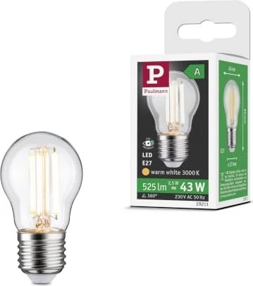 Paulmann Eco-Line Filament LED Tropfen E27 2.5W/830 klar