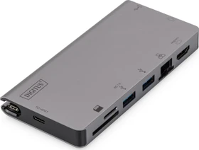 Digitus Multiport Travel Dock grau, USB-C 3.0 [Buchse] (DA-70877)