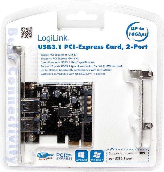 LogiLink 2x USB-A 3.1, PCIe 3.0 x2