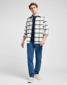 Lee Relaxed Mercantile Hemd langarm vintage ecru jaspe plaid (Herren)