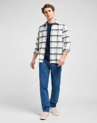 Lee Relaxed Mercantile Hemd langarm vintage ecru jaspe plaid (Herren)