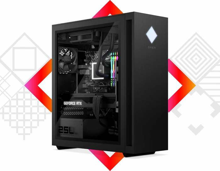 HP Omen 25L Desktop GT15-0002ng, schwarz, Core i7-12700F, 16GB RAM, 512GB SSD, 1TB HDD, GeForce RTX 3070 LHR