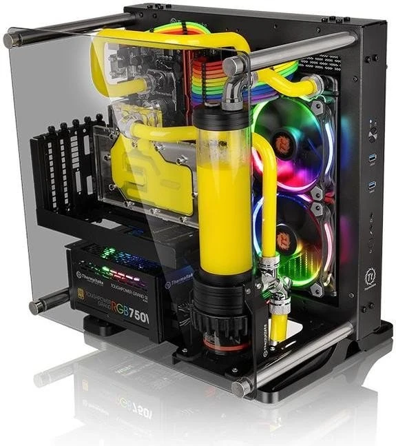 Thermaltake Core P1, schwarz, Glasfenster, Mini-ITX
