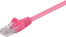 goobay Patchkabel, Cat5e, U/UTP, RJ-45/RJ-45, 20m, rosa