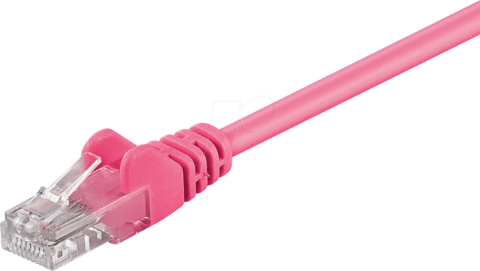 goobay Patchkabel, Cat5e, U/UTP, RJ-45/RJ-45, 20m, rosa
