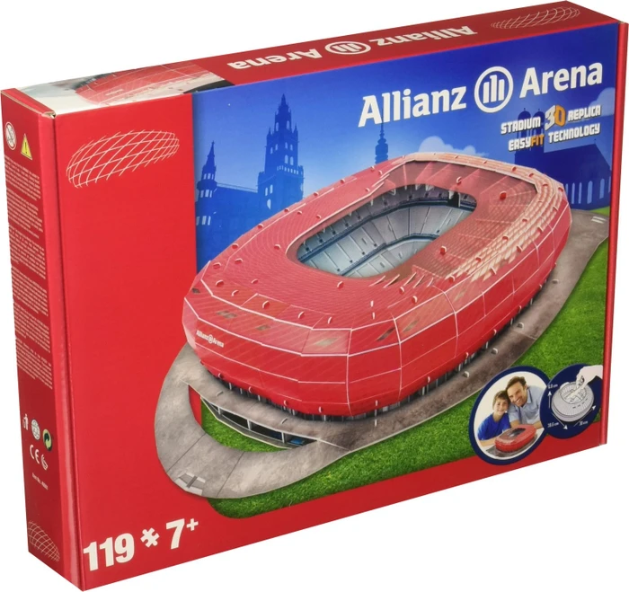 Giochi Preziosi 3D Stadion-Puzzle Allianz Arena München rot