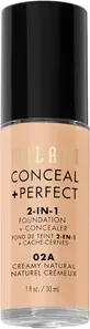 Milani Conceal + Perfect 2-in-1 Foundation + Concealer 02A creamy natural, 30ml