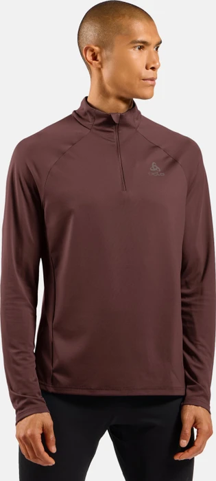 Odlo Essentials Ceramiwarm Midlayer Half Zip Laufshirt langarm fudge (Herren)
