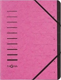 Pagna Ordnungsmappe, 7 Fächer, A4, rosa