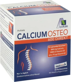 Avitale Calcium Osteo 600 Direkt Pulver Portionsbeutel, 60 Stück