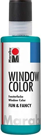 Marabu Window Color fun & fancy Malfarbe Glas/Porzellan, türkisblau, 80ml