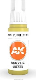 AK-Interactive 3rd Gen Acrylic Colors Acrylic Modelling Colors purulent yellow, 17ml