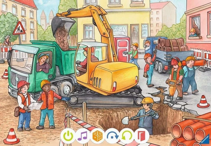 Ravensburger tiptoi Puzzle: Puzzle für kleine Entdecker: Baustelle
