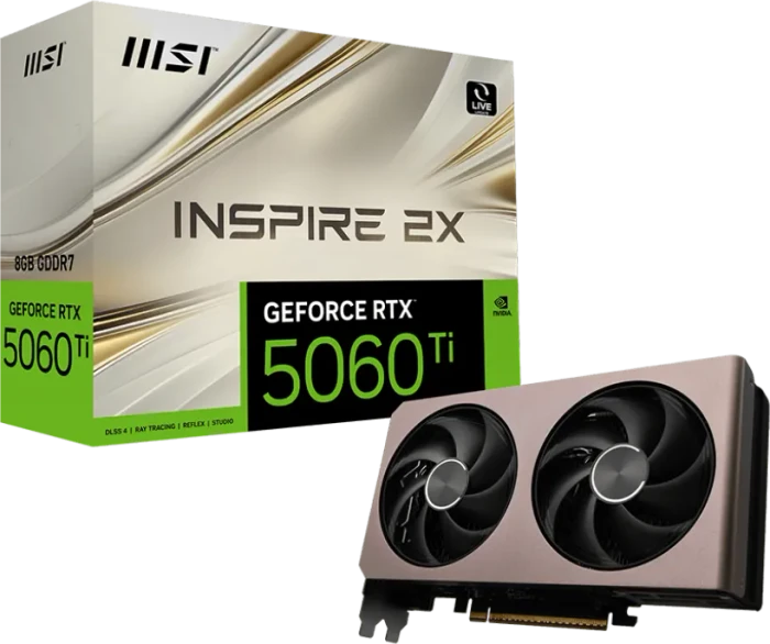 MSI GeForce RTX 5060 Ti 8G Inspire 2X, G506T-8I2, 8GB GDDR7, HDMI, 3x DP