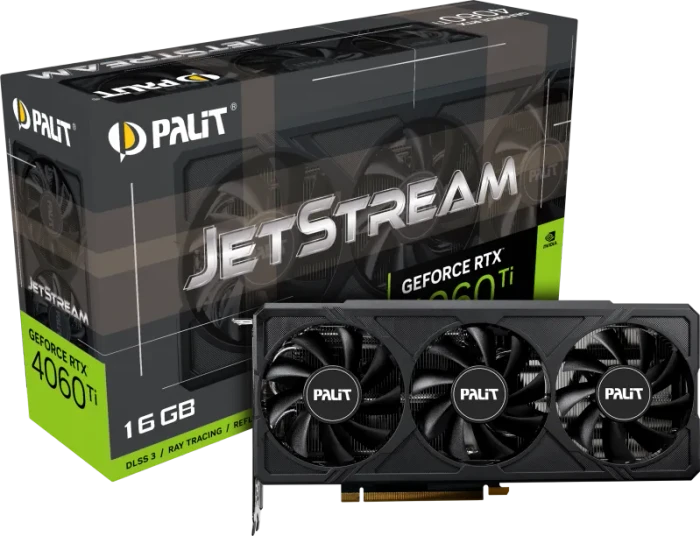 Palit GeForce RTX 4060 Ti JetStream, 16GB GDDR6, HDMI, 3x DP