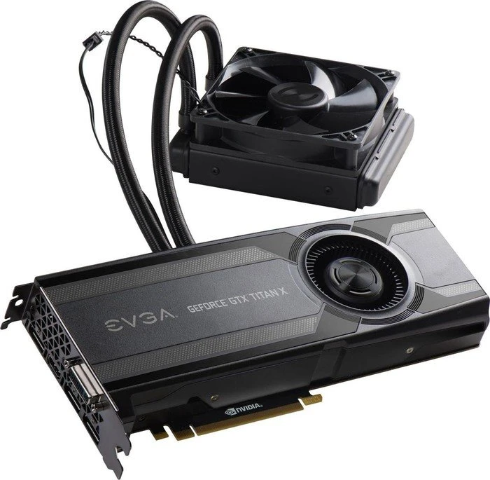 EVGA GeForce GTX Titan X Hybrid, 12GB GDDR5, DVI, HDMI, 3x DP