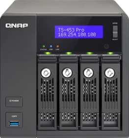 QNAP Turbo Station TS-453 Pro, 2GB RAM, 4x RJ-45 1000Base-T, 3x USB-A 3.0