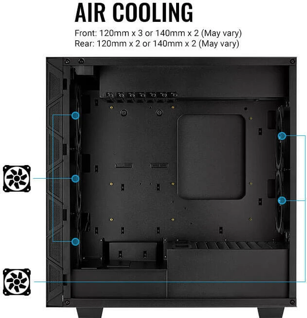 AeroCool Flo, schwarz, Glasfenster