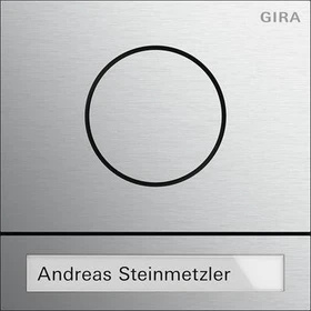 Gira System 106 Türstationsmodul, Aluminium, 1 Ruftaste