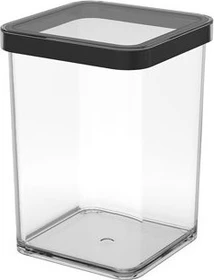 Rotho Premium Loft quadratisch Aufbewahrungsbehälter 1l schwarz