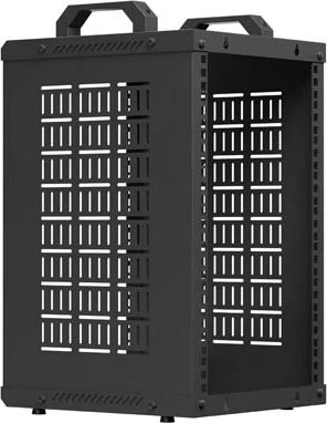 Lanberg Open Rack Series OR10 10" Open Frame Rack 9HE, 4-Pfosten, Flat Pack, IP20, RAL 9004, 300mm tief