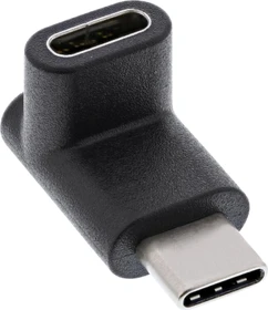 InLine USB-C 3.1 [Buchse] auf USB-C 3.1 [Stecker] Adapter oben/unten gewinkelt schwarz (35807)