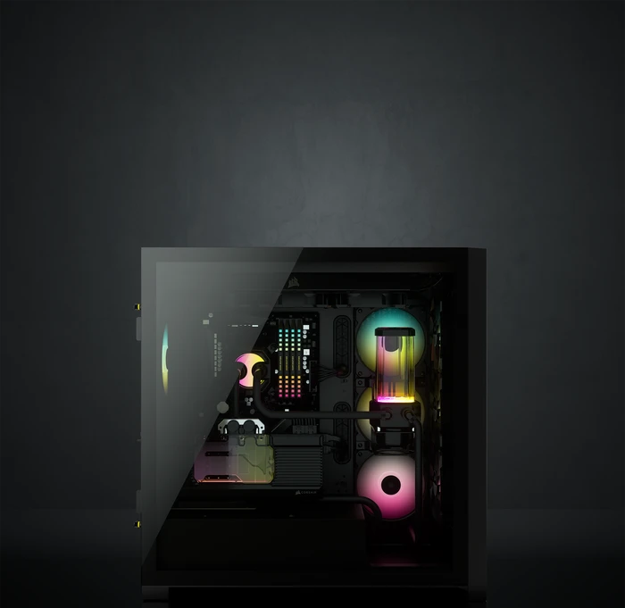 Corsair iCue 5000X RGB, schwarz, Glasfenster