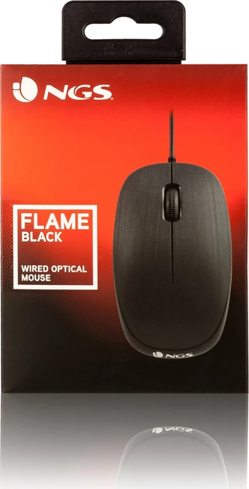 NGS Flame Wired Mouse schwarz, USB