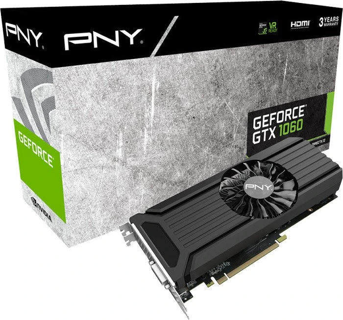 PNY GeForce GTX 1060, 3GB GDDR5, DVI, HDMI, 3x DP