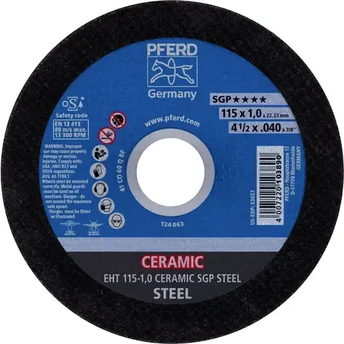 Pferd EHT 115-1.0 CERAMIC SGP STEEL Trennscheibe, 115x1x22.23mm, 25 Stück