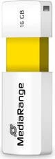 MediaRange USB Speicherstick Color Edition 16GB weiß/gelb, USB-A, USB 2.0