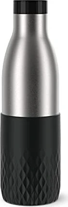 Emsa Bludrop Sleeve Trinkflasche 700ml schwarz