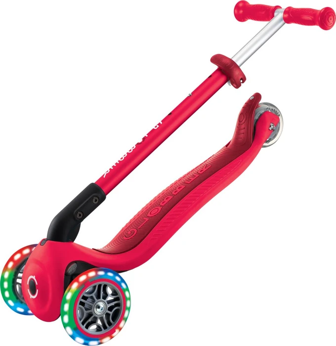 Globber Primo Foldable Lights Kickboard rot