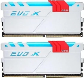 GeIL EVO X weiß/rot UDIMM 16GB Kit, DDR4-3000, CL15-17-17-35