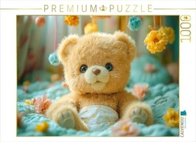 Calvendo Niedlicher Baby Teddybär auf dem Wickeltisch