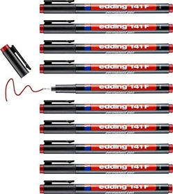 edding 141 F Folienschreiber rot, 10er-Pack