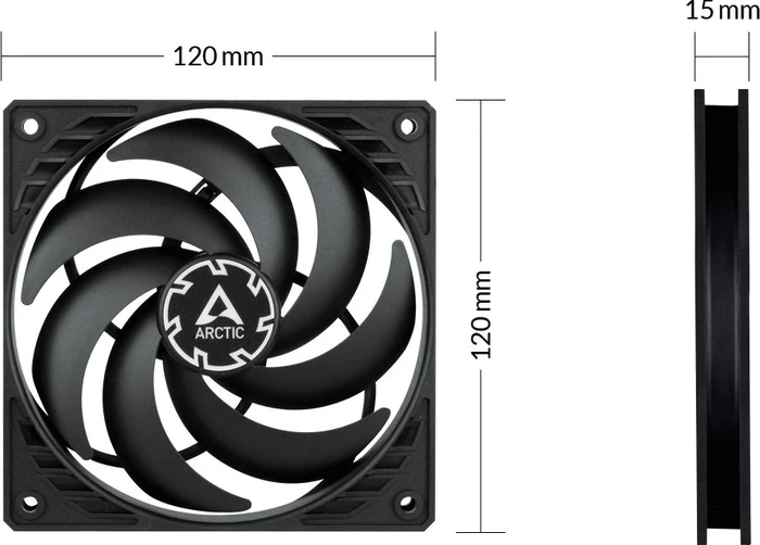 ARCTIC P12 Slim PWM PST, 120mm, 3er-Pack