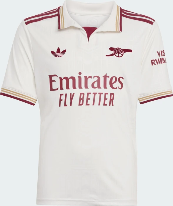 adidas FC Arsenal 2025/2026 Ausweichtrikot cloud white/team coll burgundy 2 (Junior)