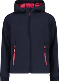 CMP Softshell Melange Fix Hood Funktionsjacke b.blue/magenta (Junior)