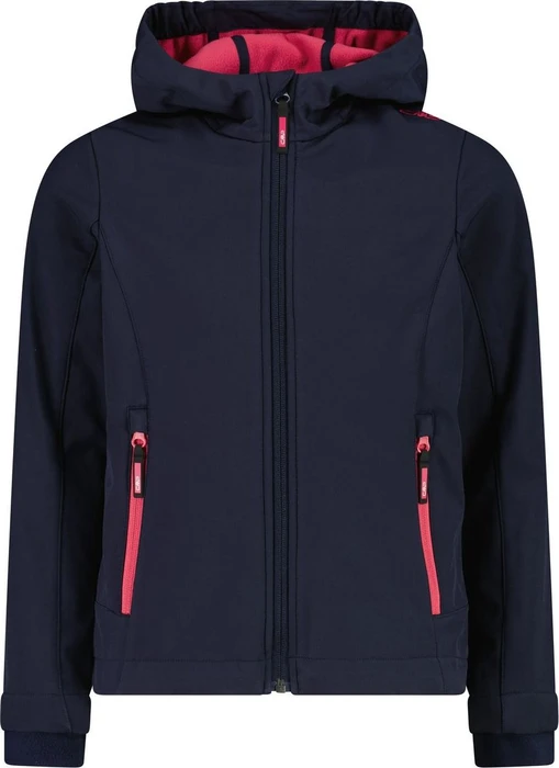 CMP Softshell Melange Fix Hood Funktionsjacke b.blue/magenta (Junior)