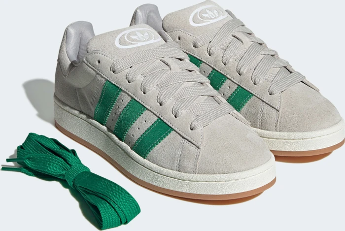 adidas Campus 00s grey one/green/off white
