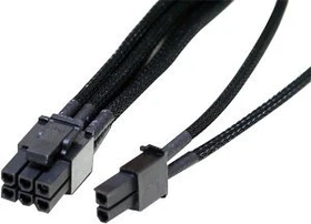 NZXT 6/8-Pin PCIe Verlängerung 25cm, sleeved schwarz