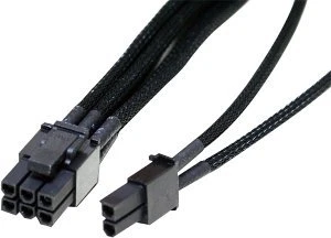 NZXT 6/8-Pin PCIe Verlängerung 25cm, sleeved schwarz