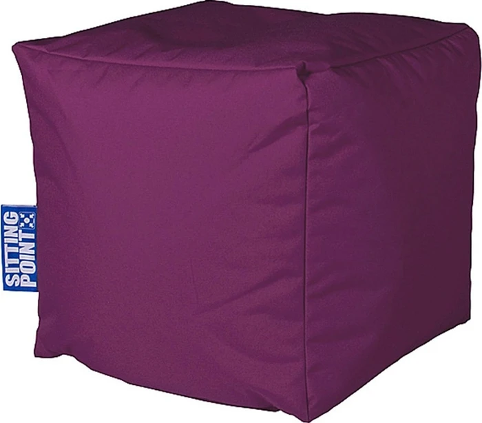 Sitting Point Cube Scuba Hocker Sitzsack aubergine