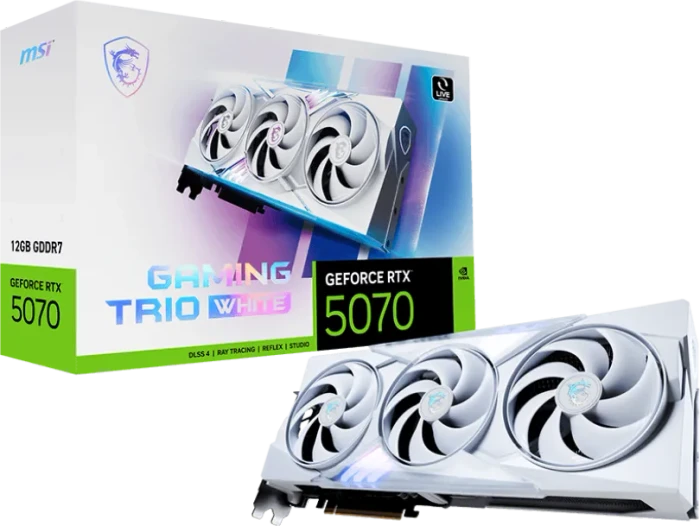 MSI GeForce RTX 5070 12G Gaming Trio White, G5070-12GTW, 12GB GDDR7, HDMI, 3x DP