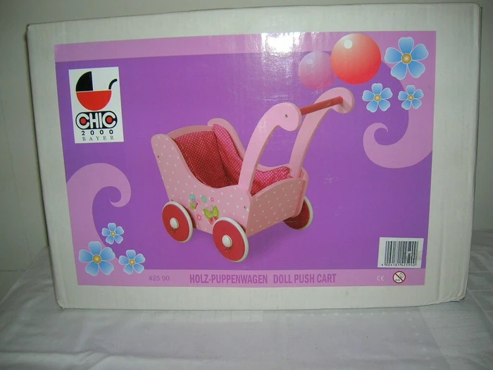 Bayer Chic 2000 Holz Puppenwagen Papilio Pink