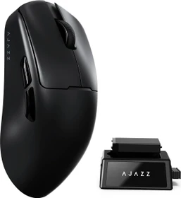 Ajazz AJ159 V2 Wireless Gaming Mouse mit Akku-Ladestation, schwarz, USB/Bluetooth