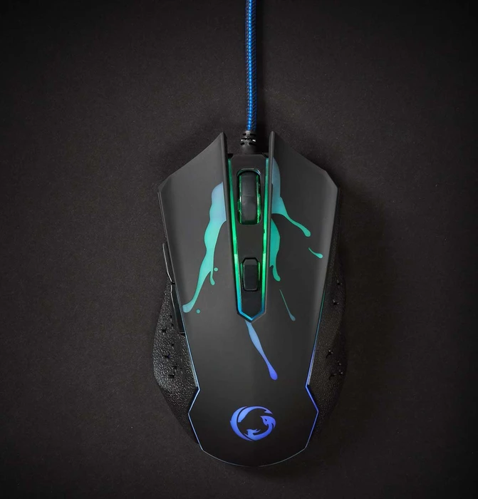 Nedis Gaming Mouse 3600dpi, schwarz, USB